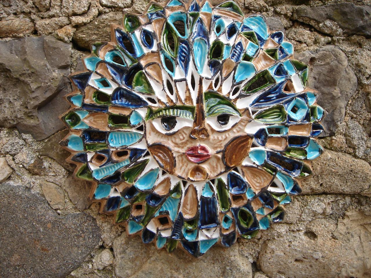 Soleil GM Ø 50 cm. Applique murale, luminaire  extérieur ou intérieur