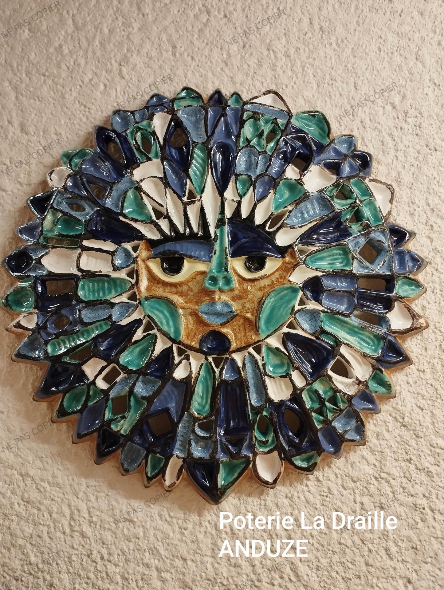 Soleil bleu Poterie la Draille